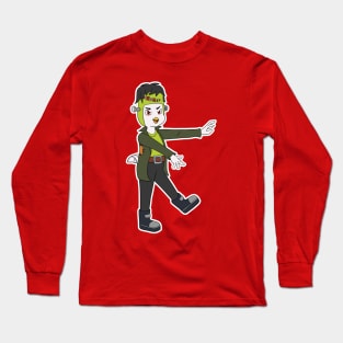 Top Wing Halloween Frankenstein Rod Long Sleeve T-Shirt